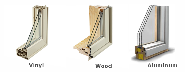 window material types vinyl wood aluminum